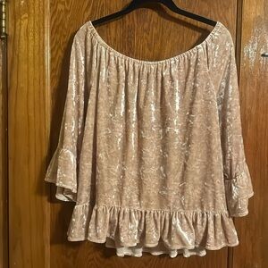 Pink Crushed Velvet Top